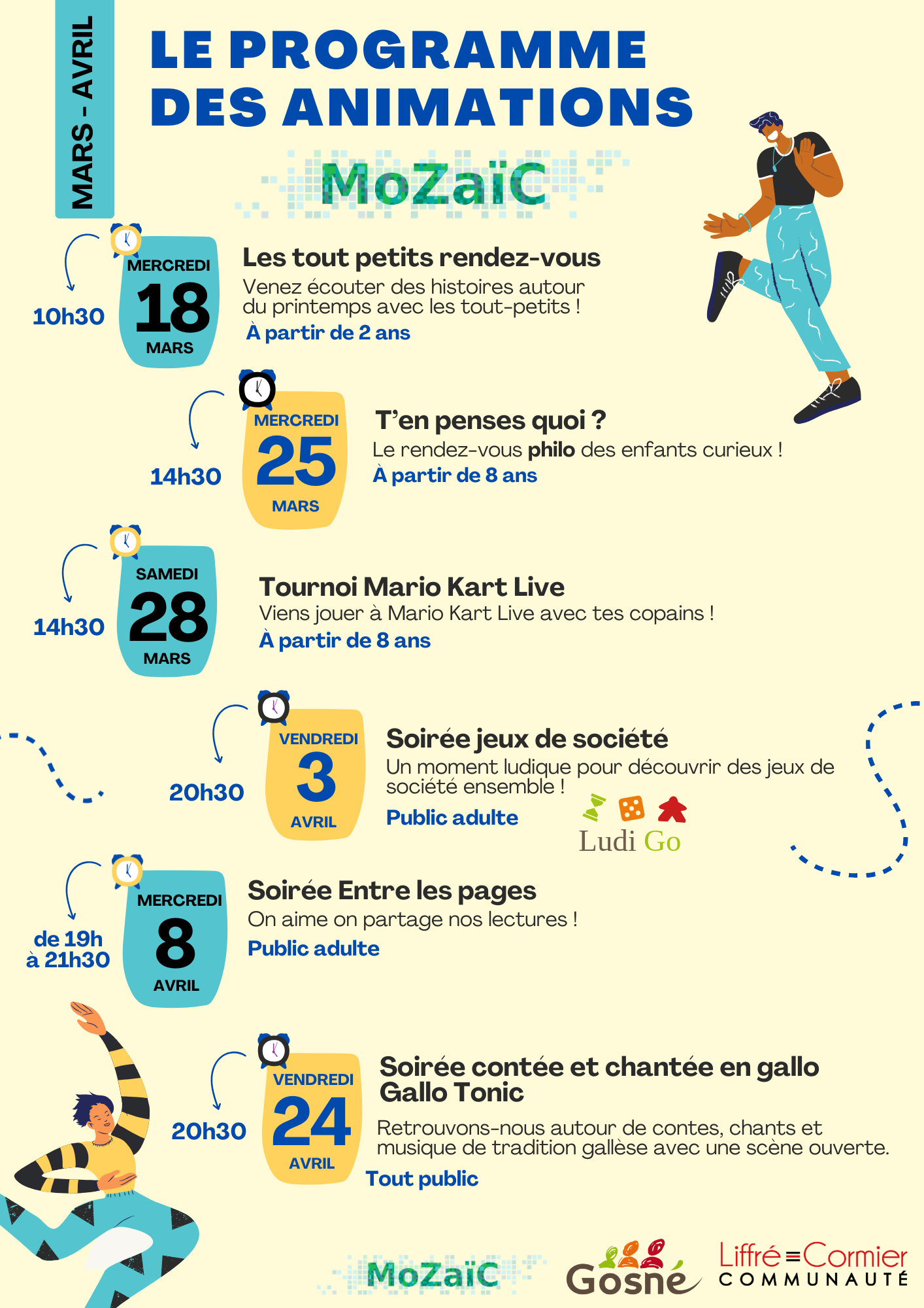 les animations mars - avril