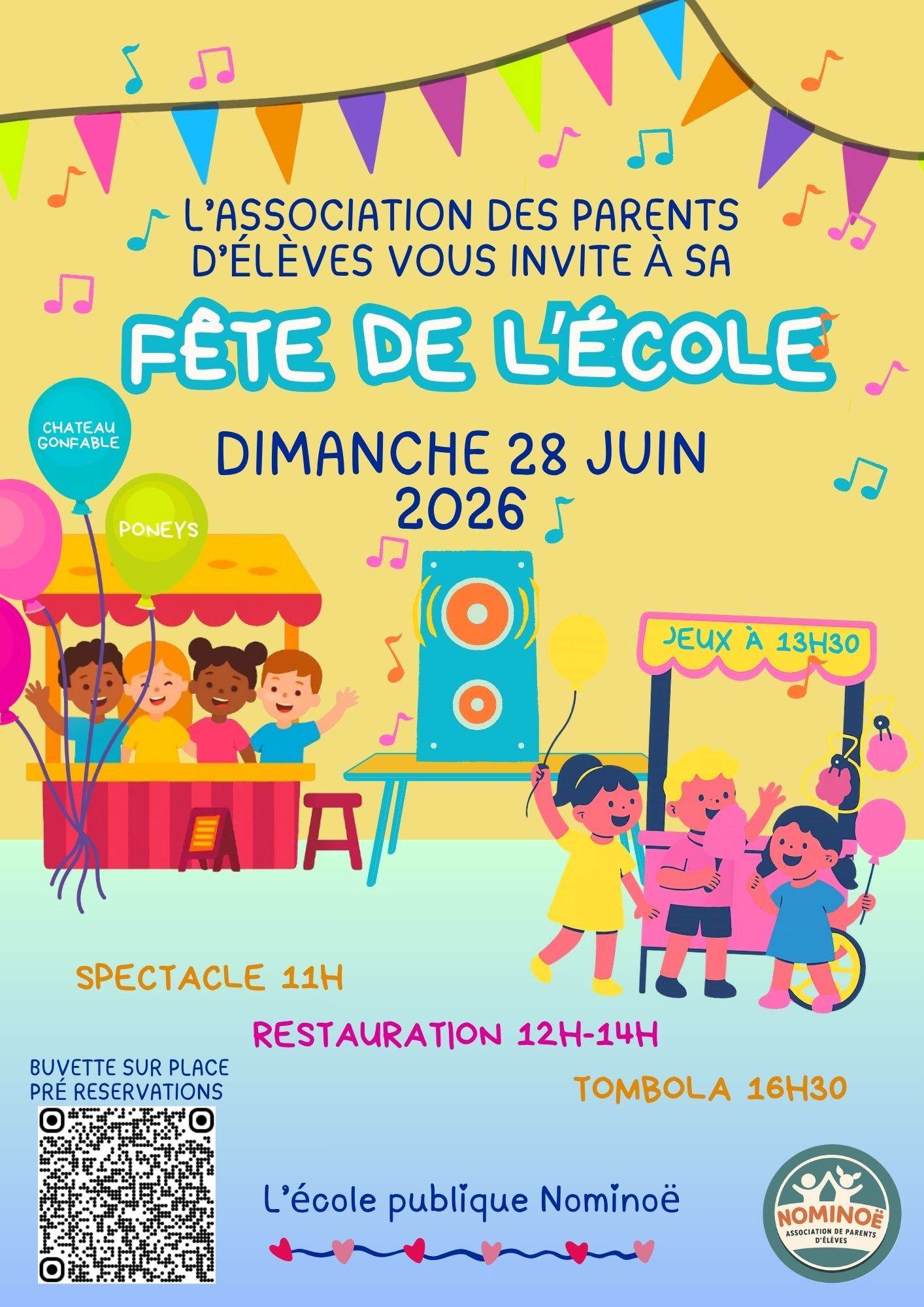 affiche fête de l'école 2026
