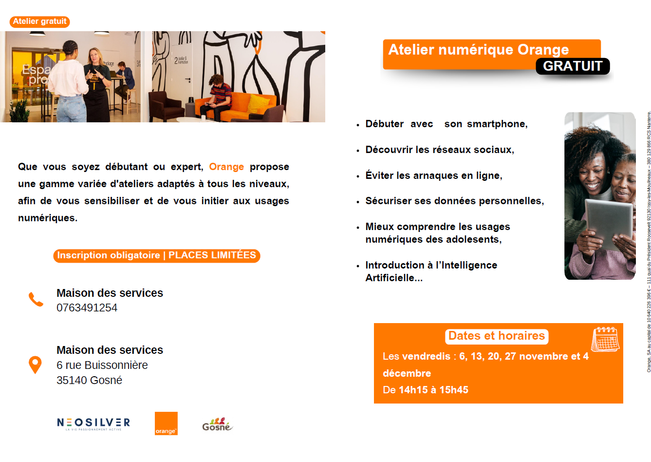 ateliers pour la sensibilisation numérique