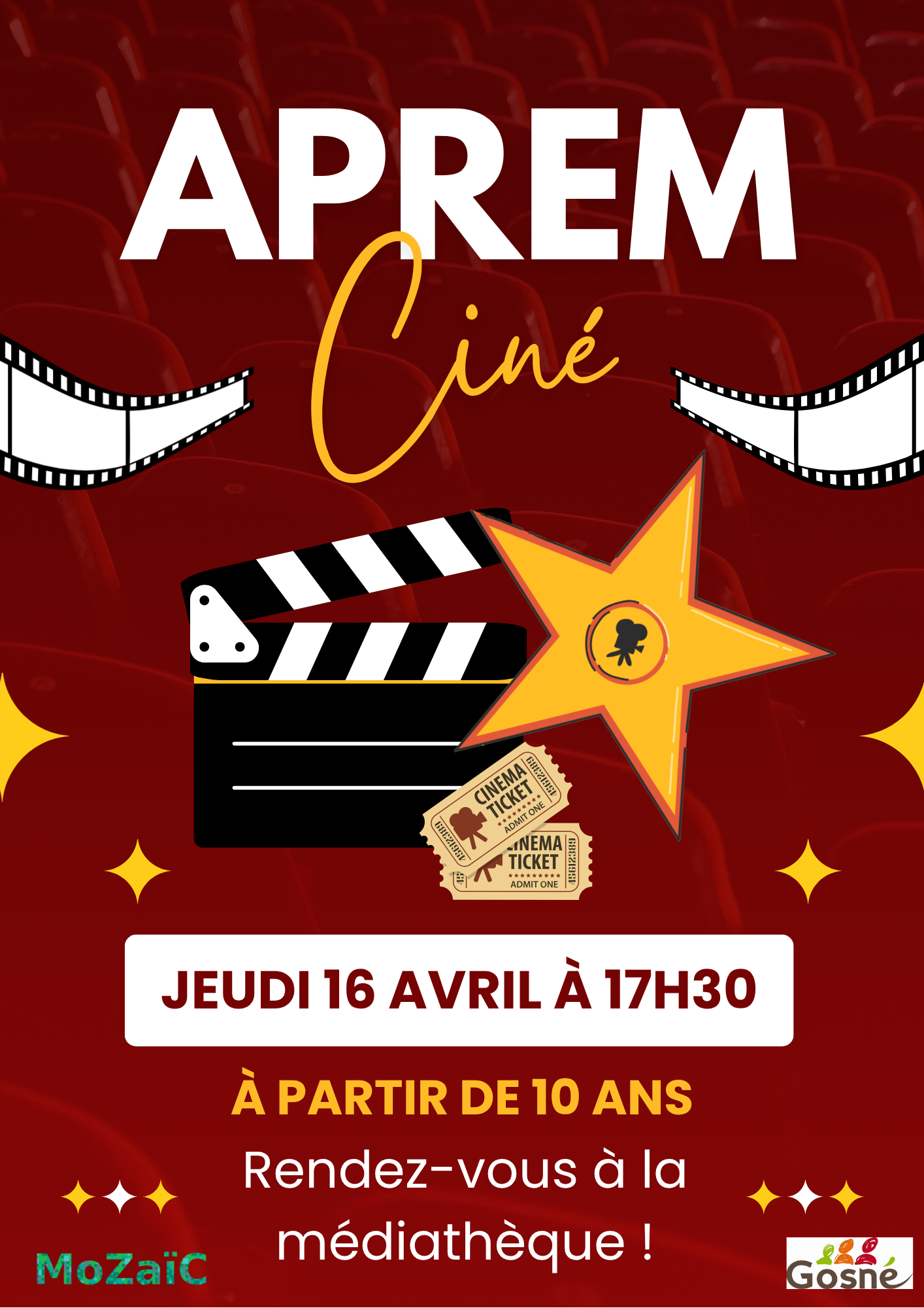 Aprem Ciné Ado 16 avril 17h30